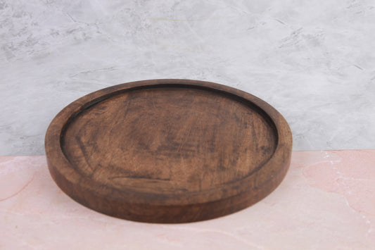 Wooden Handmade Round Serving Tray