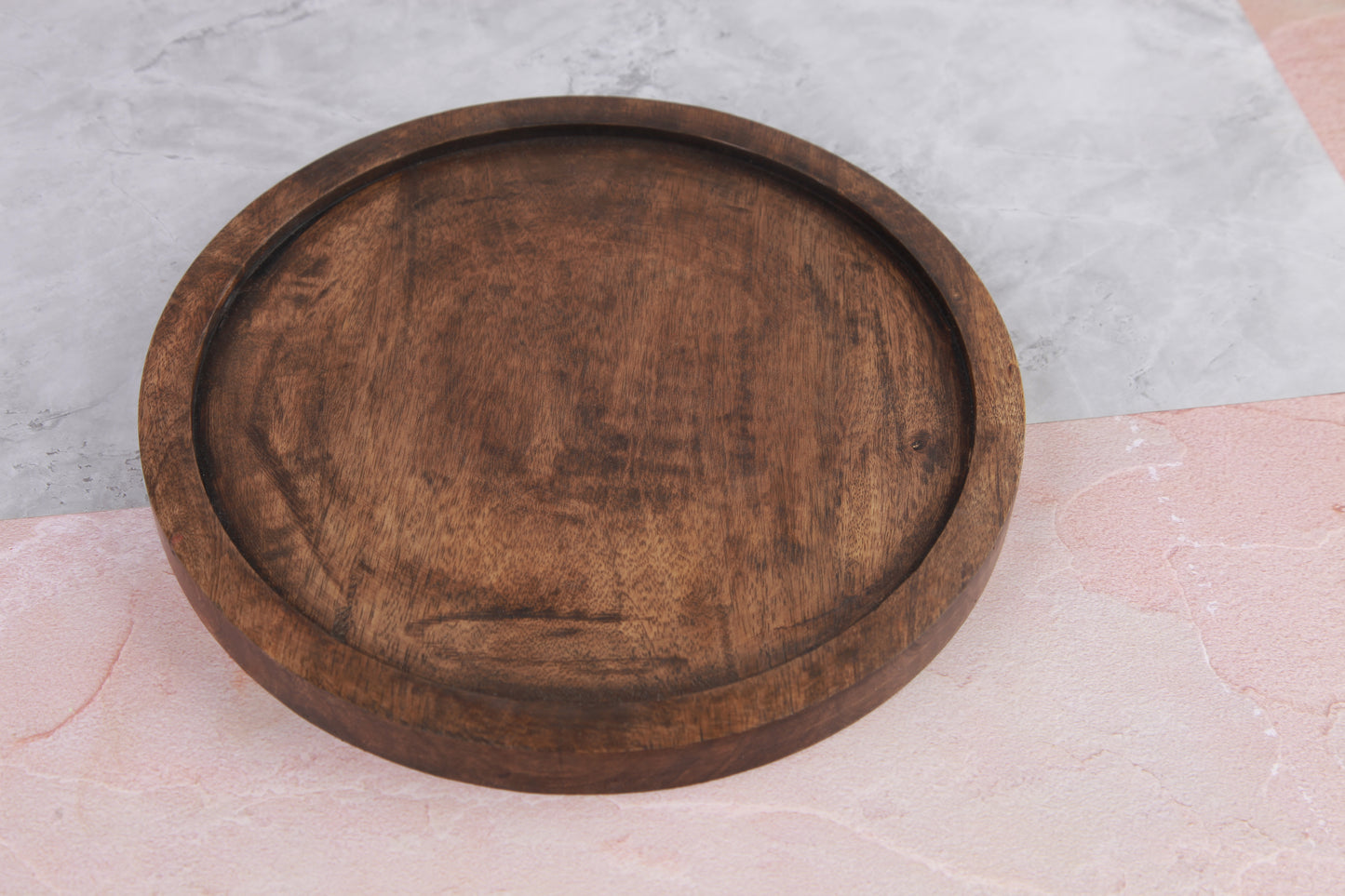 Wooden Handmade Round Serving Tray